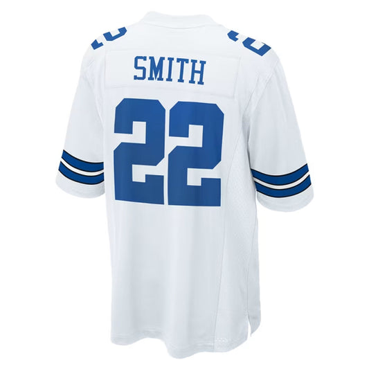 D.Cowboys #22 Emmitt Smith Player White Home Game Football Jerseys
