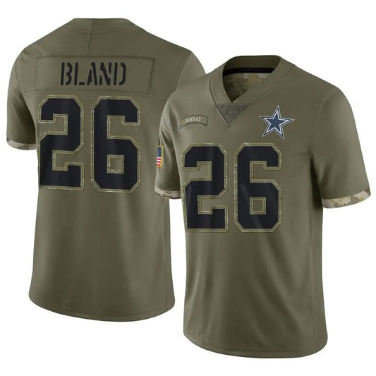 D.Cowboys #26 DaRon Bland Player Olive Salute To Service Limited Football Jerseys