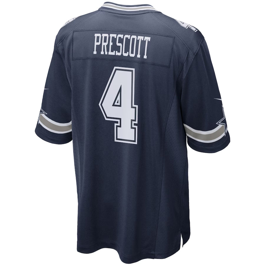 D.Cowboys #4 Dak Prescott Player Navy Home Game Football Jerseys