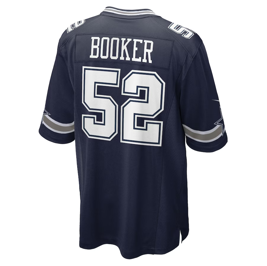 D.Cowboys #52 Tyler Booker Navy 2025 Draft First Round Pick Game American Football Jersey