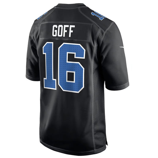 D.Lions #16 Jared Goff Player Black Limited Fashion Football Jerseys