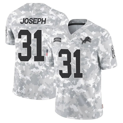 D.Lions #31 Kerby Joseph Player Arctic Camo Salute to Service Limited Football Jerseys
