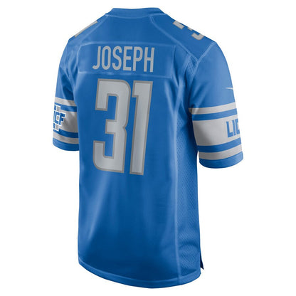 D.Lions #31 Kerby Joseph Player Blue Replica Game Football Jerseys