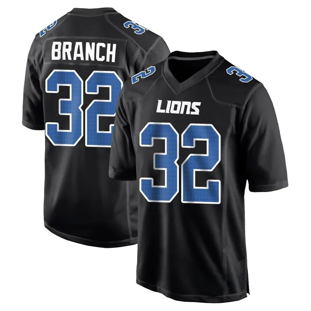 D.Lions #32 Brian Branch Player Black Limited Fashion Football Jerseys