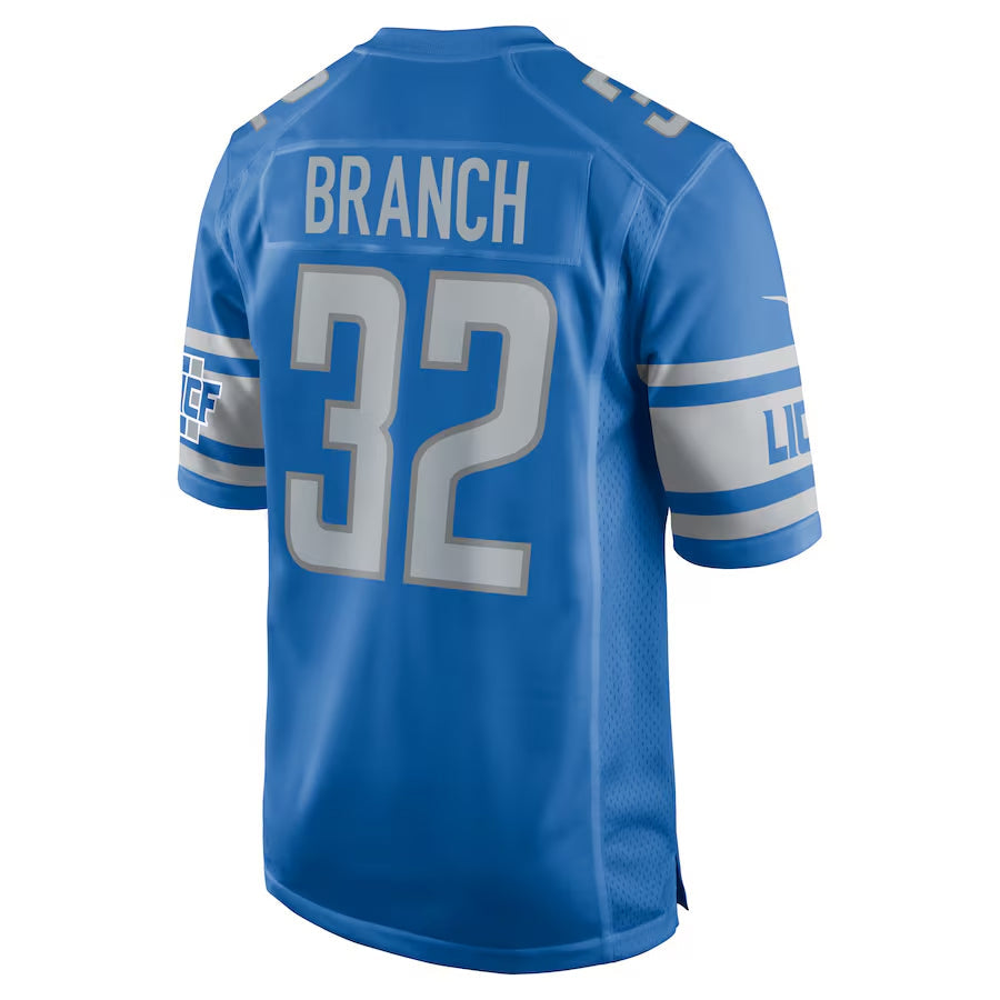 D.Lions #32 Brian Branch Player Blue Replica Game Football Jerseys