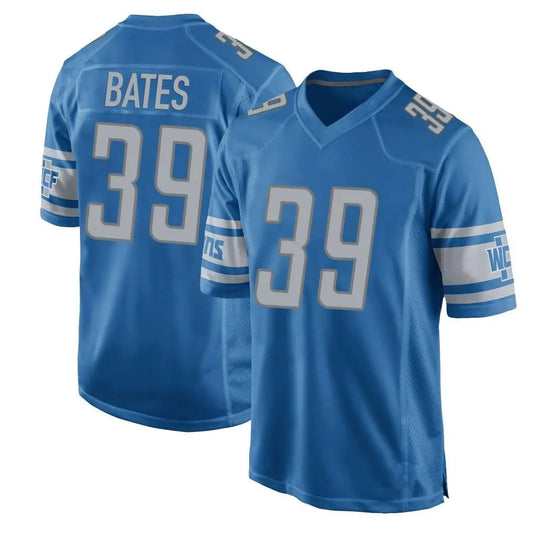D.Lions #39 Jake Bates Player Blue Game Football Jerseys