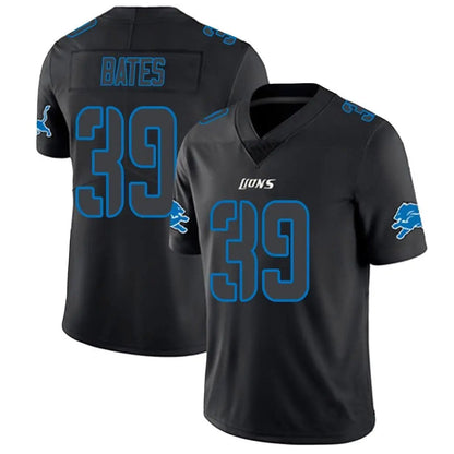 D.Lions #39 Jake Bates Player Limited Black Impact Game Football Jerseys