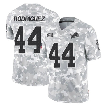 D.Lions #44 Malcolm Rodriguez Player Arctic Camo Salute to Service Limited Football Jerseys