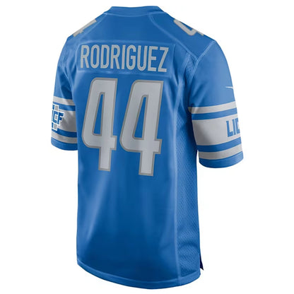 D.Lions #44 Malcolm Rodriguez Player Blue Game Football Jerseys