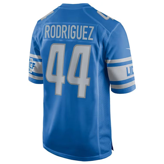 D.Lions #44 Malcolm Rodriguez Player Blue Game Football Jerseys
