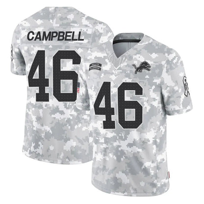 D.Lions #46 Jack Campbell Player Arctic Camo Salute to Service Limited Football Jerseys