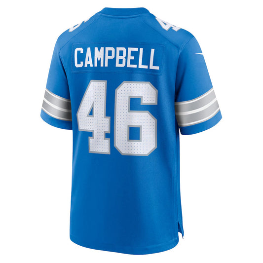 D.Lions #46 Jack Campbell Player Blue Home Game Football Jerseys