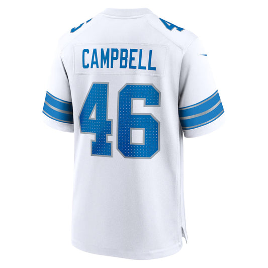 D.Lions #46 Jack Campbell Player White Home Game Football Jerseys