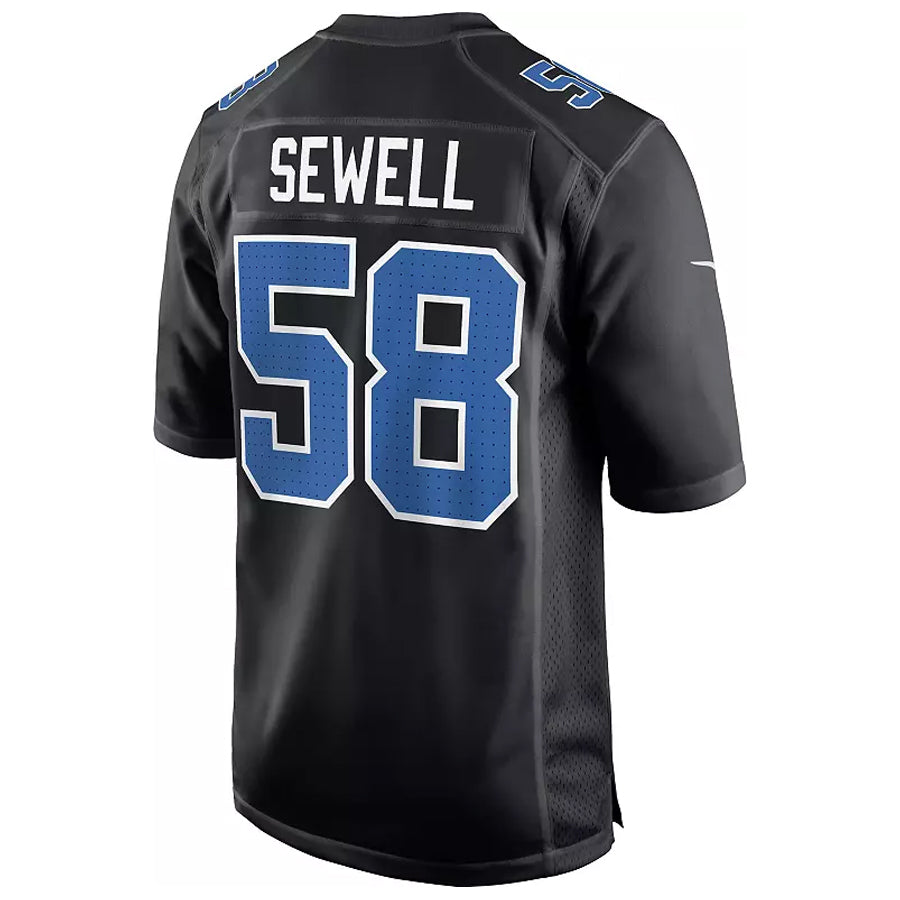 D.Lions #58 Penei Sewell Player Black Fashion Game Football Jerseys