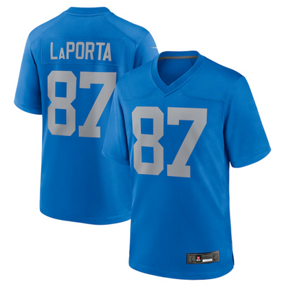 D.Lions #87 Sam LaPorta Player Blue Alternate Game Football Jerseys