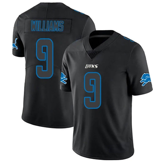D.Lions #9 Jameson Williams Player Limited Black Impact Football Jerseys