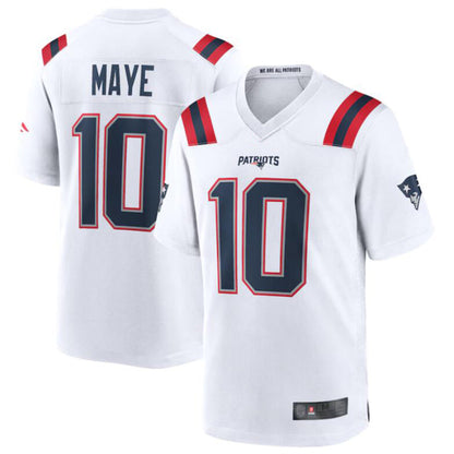 #10 Drake Maye Player NE.Patriots White Game Football Jerseys
