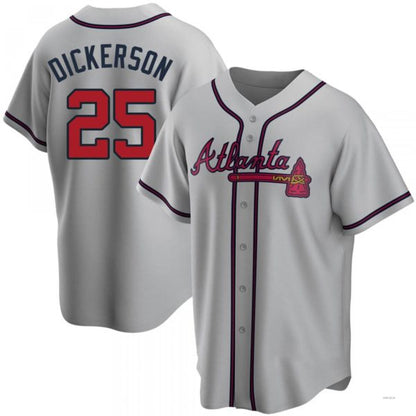 Atlanta Braves #25 Alex Dickerson Gray Road Jersey Stitches Baseball Jerseys