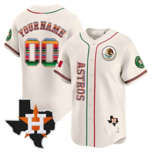 Custom Houston Astros Mexico Vapor Premier Limited V4 ¨C All Stitched Baseball Jersey