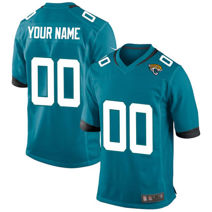 Custom J.Jaguars Teal Home Game Football Jerseys