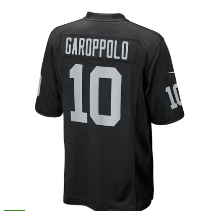LV. Raiders #10 Jimmy Garoppolo Game Player Jersey - Black Stitched American Football Jerseys