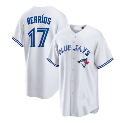 Toronto Blue Jays #17 Jos¨¦ Berr¨ªos Home Replica Player Jersey - White Baseball Jerseys