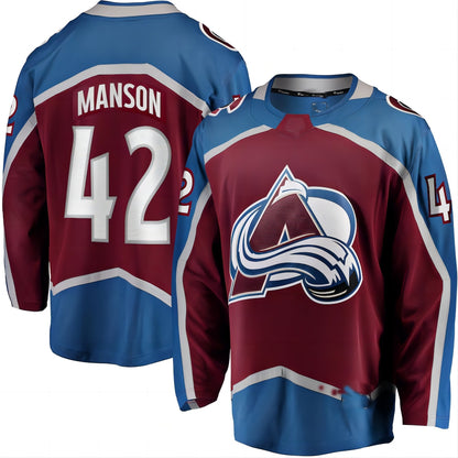 C.Avalanche #42 Josh Manson Fanatics Branded Home Breakaway Player Jersey  Burgundy Stitched American Hockey Jerseys