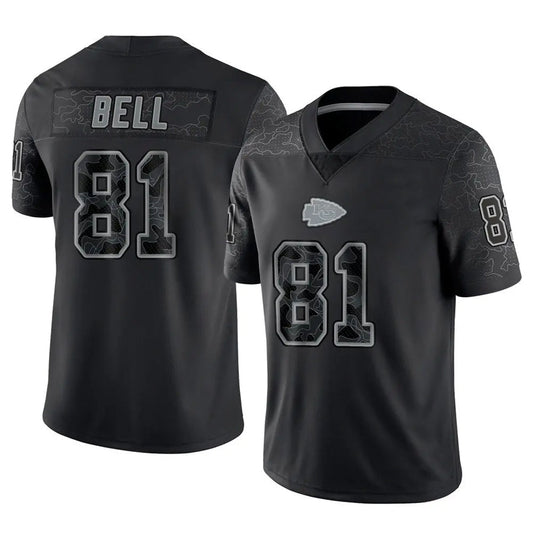 KC.Chiefs #81 Blake Bell Player Black RFLCTV Limited Football Jerseys