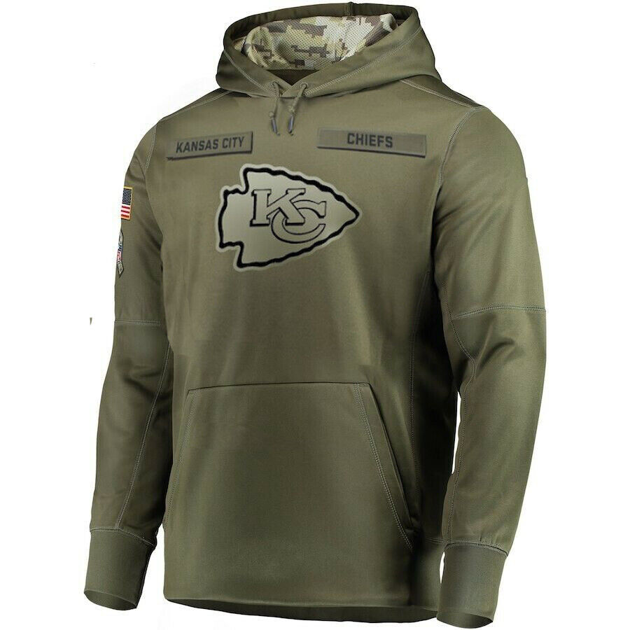 KC.Chiefs Salute To Service Club Pullover Hoodie Stitched American Football Jerseys