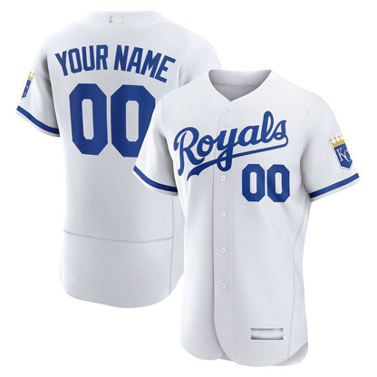 Custom Kansas City White Official Authentic Custom Jersey Baseball Jerseys