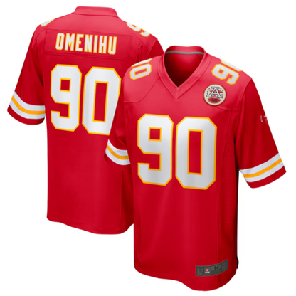KC.Chiefs #90 Charles Omenihu Red Game Player Jersey Football Jerseys