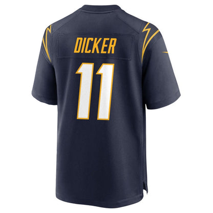 LA.Chargers #11 Cameron Dicker Player Navy Home Game Football Jerseys
