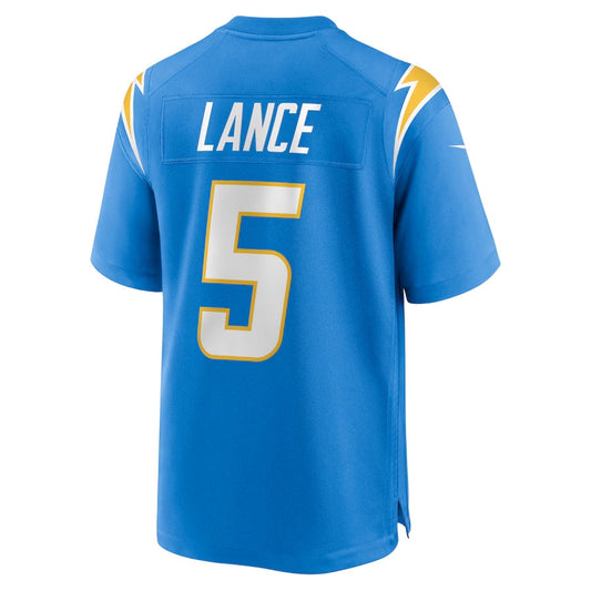 LA.Chargers #5 Trey Lance Powder Blue Team Game Stitched American Football Jerseys