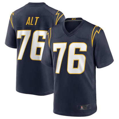 #76 Joe Alt Player LA.Chargers Navy Game Stitched Football Jerseys