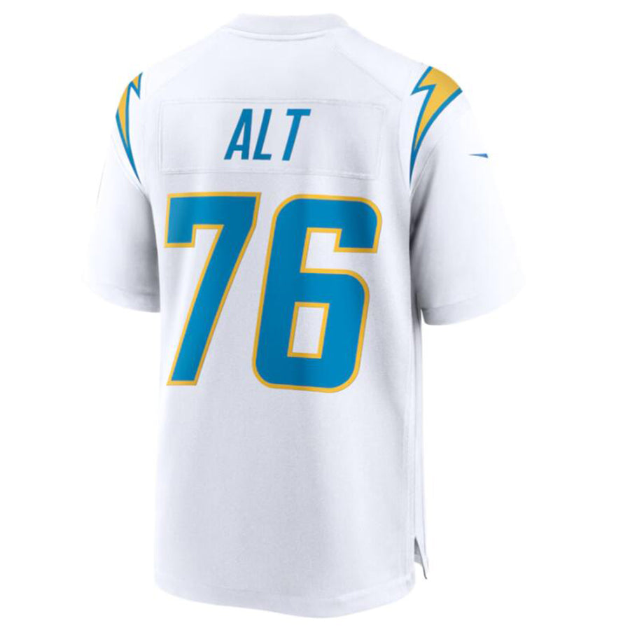#76 Joe Alt Player LA.Chargers White Game Stitched Football Jerseys