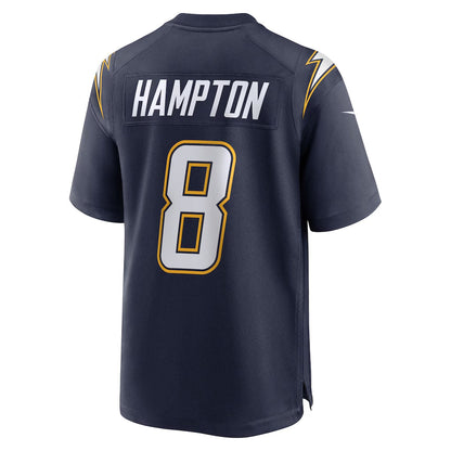 LA.Chargers #8 Omarion Hampton Player Navy Alternate Game Football Jerseys