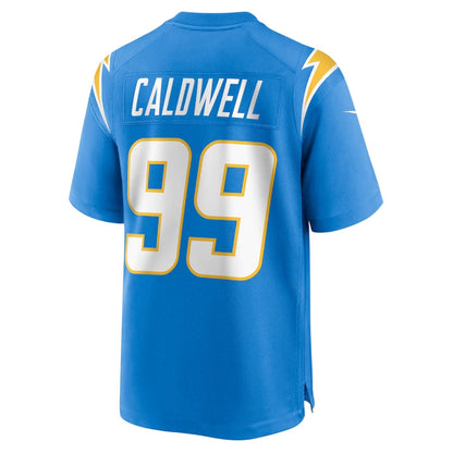 LA.Chargers #99 Jamaree Caldwell Powder Blue Team Game Stitched American Football Jerseys