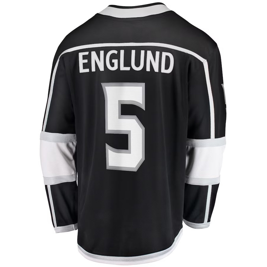 LA.Kings #5 Andreas Englund Fanatics Home Premier Breakaway Player Jersey - Black Stitched American Hockey Jerseys