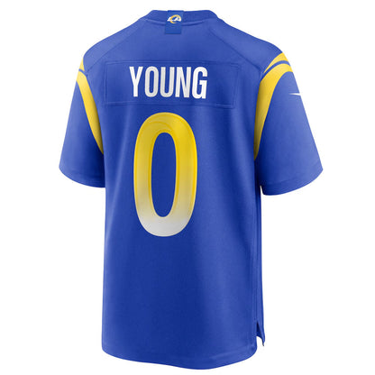 LA.Rams #0 Byron Young Player Royal Home Game Football Jerseys