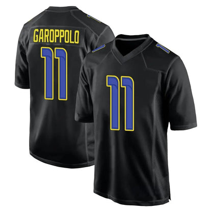 LA.Rams #11 Jimmy Garoppolo Player Black Fashion Game Football Jerseys