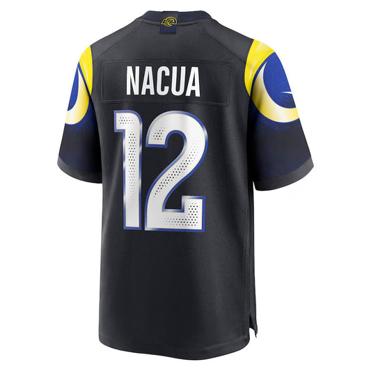LA.Rams #12 Puka Nacua Player Midnight Blue Rivalries Collection Game Football Jerseys