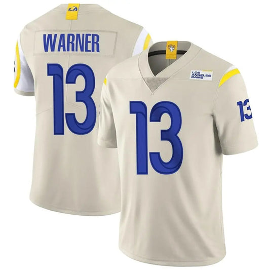 LA.Rams #13 Kurt Warner Player Bone Vapor Limited Football Jerseys