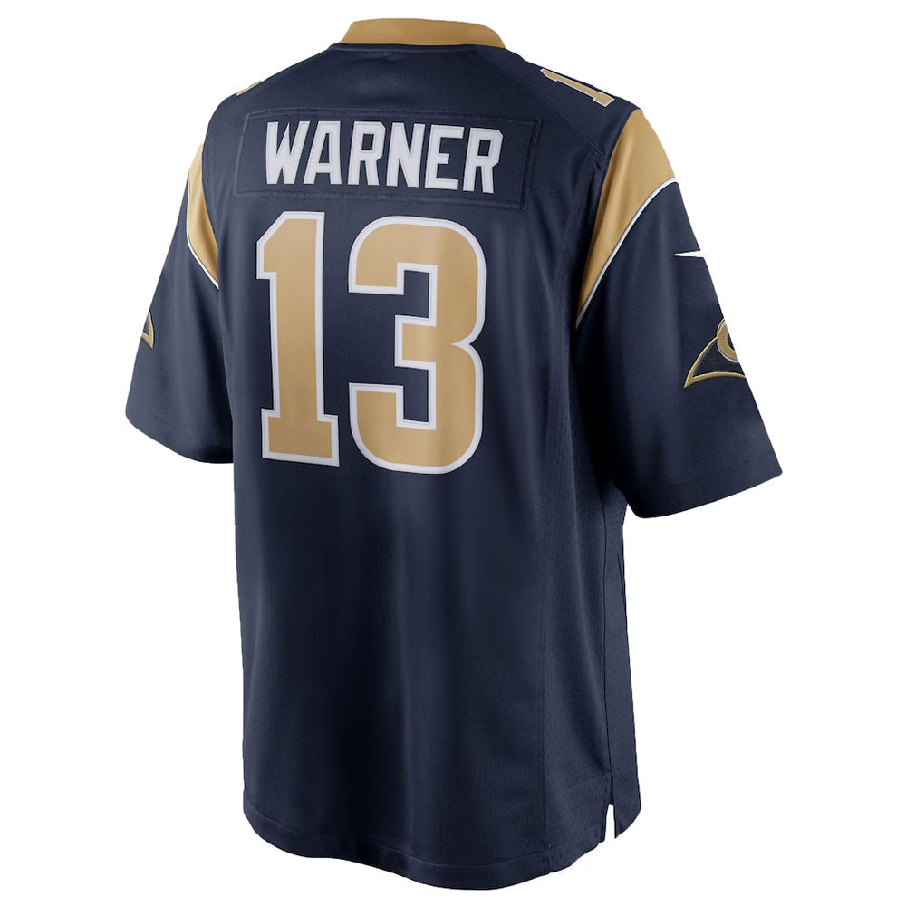 LA.Rams #13 Kurt Warner Player Navy Retired Limited Football Jerseys