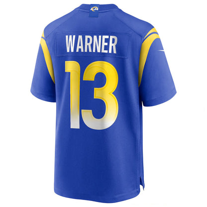 LA.Rams #13 Kurt Warner Player Royal Home Game Football Jerseys