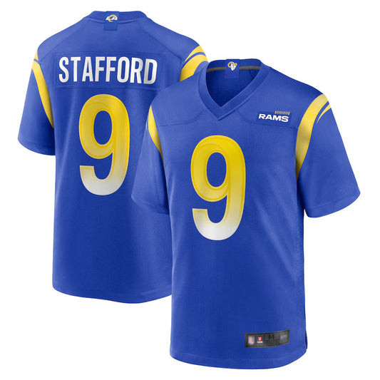 LA.Rams Home Game Football Jerseys - Royal - #9 Matthew Stafford Player