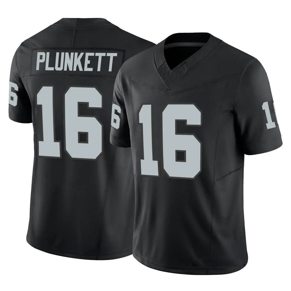 LV.Raiders #16 Jim Plunkett Player Black Vapor F.U.S.E Limited Football Jerseys