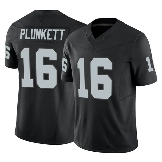 LV.Raiders #16 Jim Plunkett Player Black Vapor F.U.S.E Limited Football Jerseys
