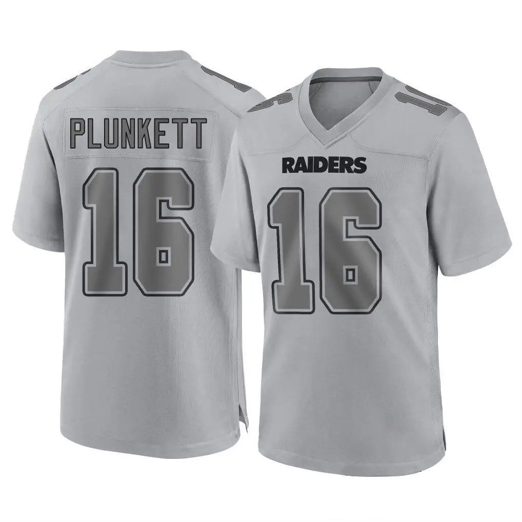 LV.Raiders #16 Jim Plunkett Player Gray Game Football Jerseys