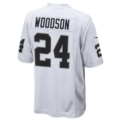LV.Raiders #24 Charles Woodson Player Whtie Home Game Football Jerseys