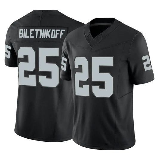 LV.Raiders #25 Fred Biletnikoff Player Black Vapor F.U.S.E Limited Football Jerseys